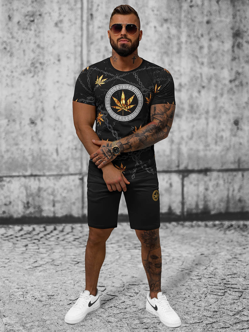 Vīriešu Treniņtērps Melns OZONEE O/HM757Z