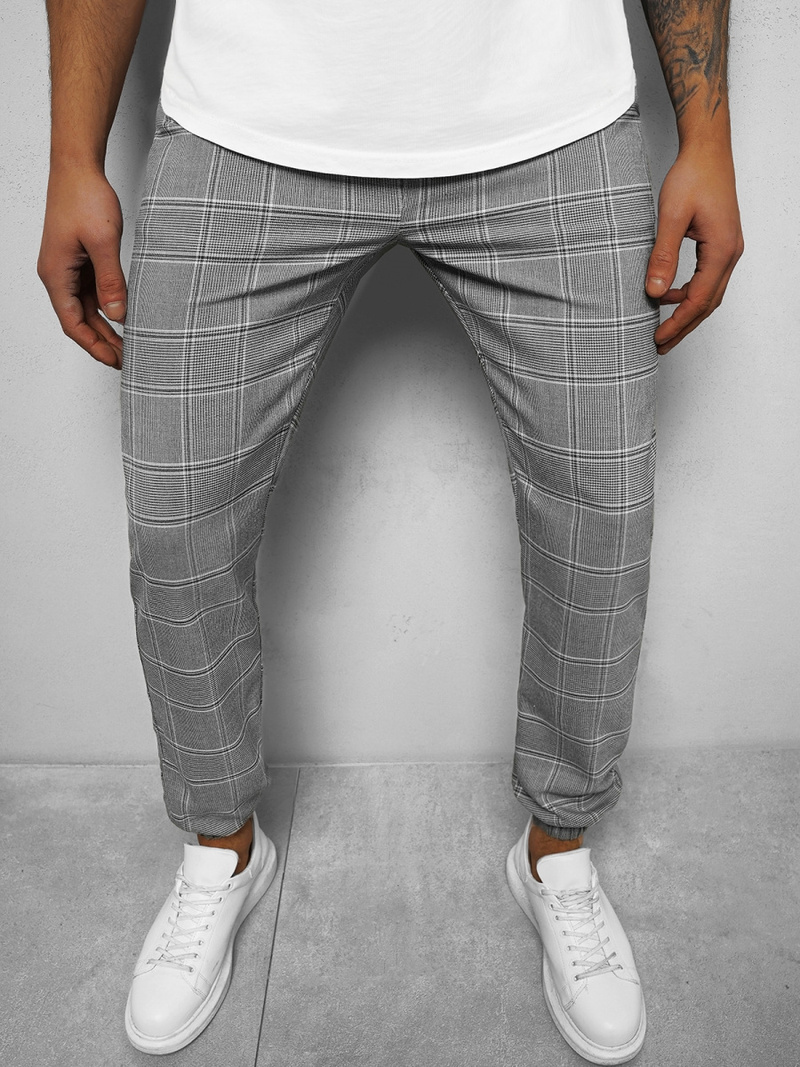 Vīriešu chino bikses pelēki OZONEE DJ/2277/22