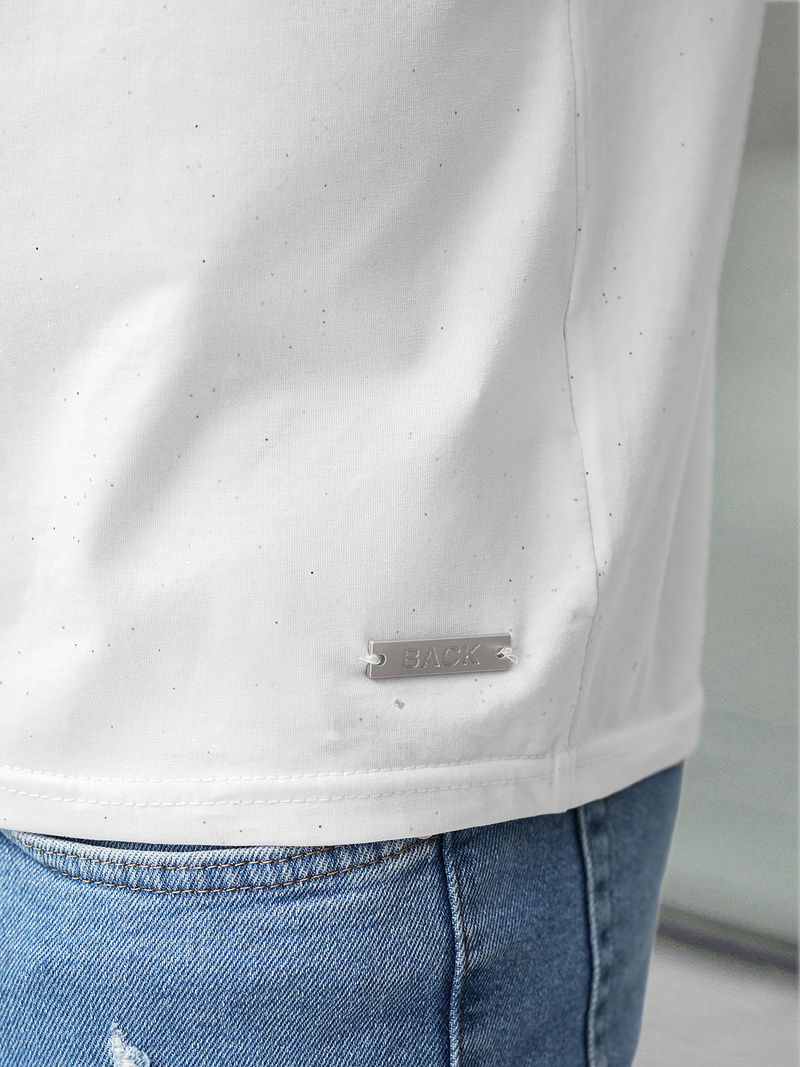 Vīriešu t-krekls balts OZONEE O/QQ1386