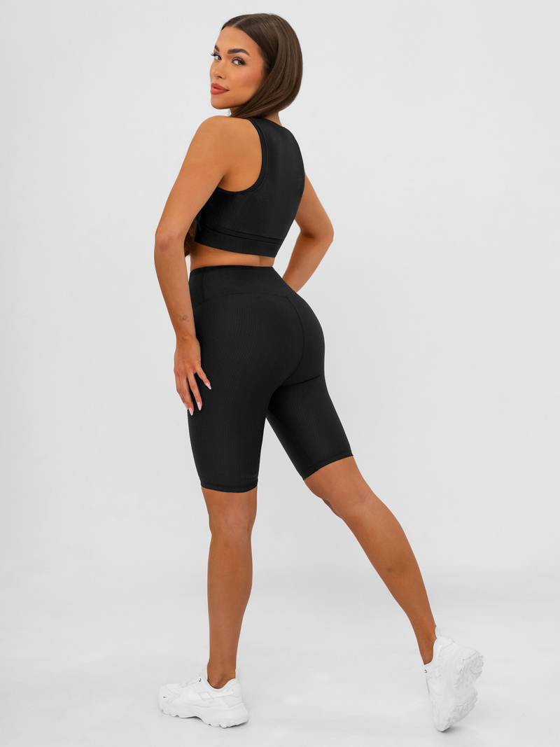 Īsi melni sieviešu legingi OZONEE JS/17K597/3