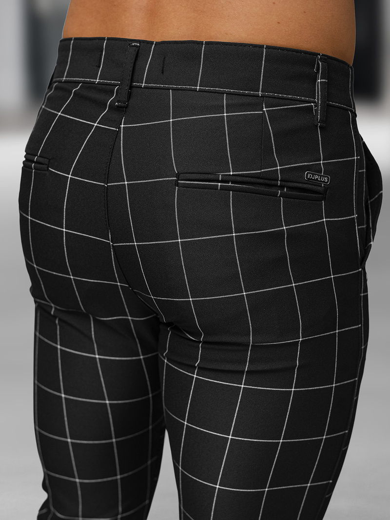 Vīriešu chino bikses melnas OZONEE DJ/5505Z