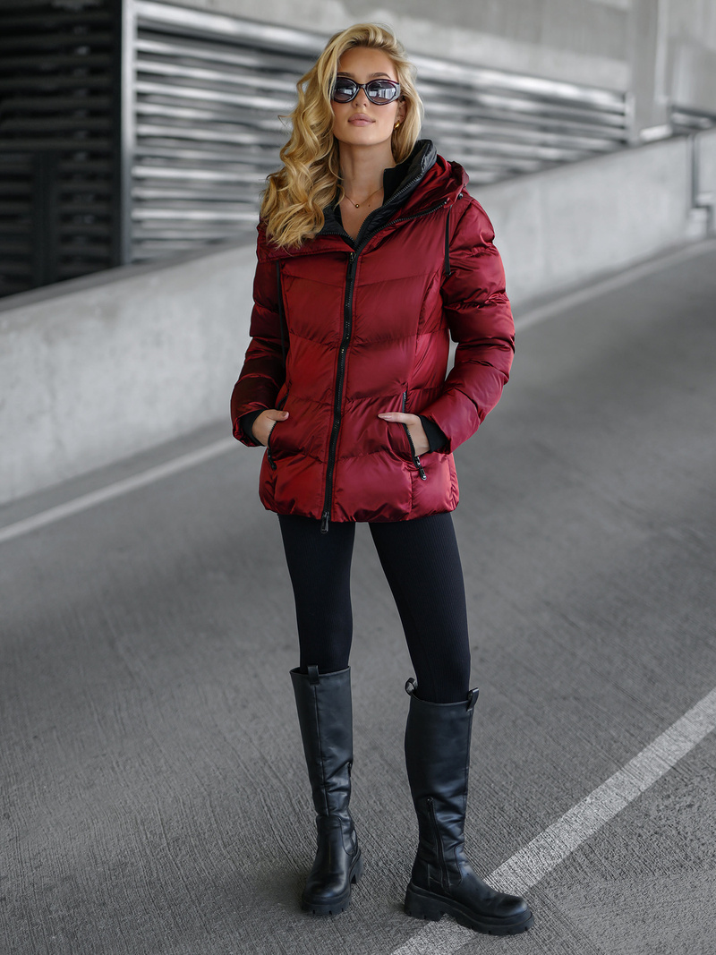 Sieviešu jaka bordosarkans OZONEE JS/5M3316/1