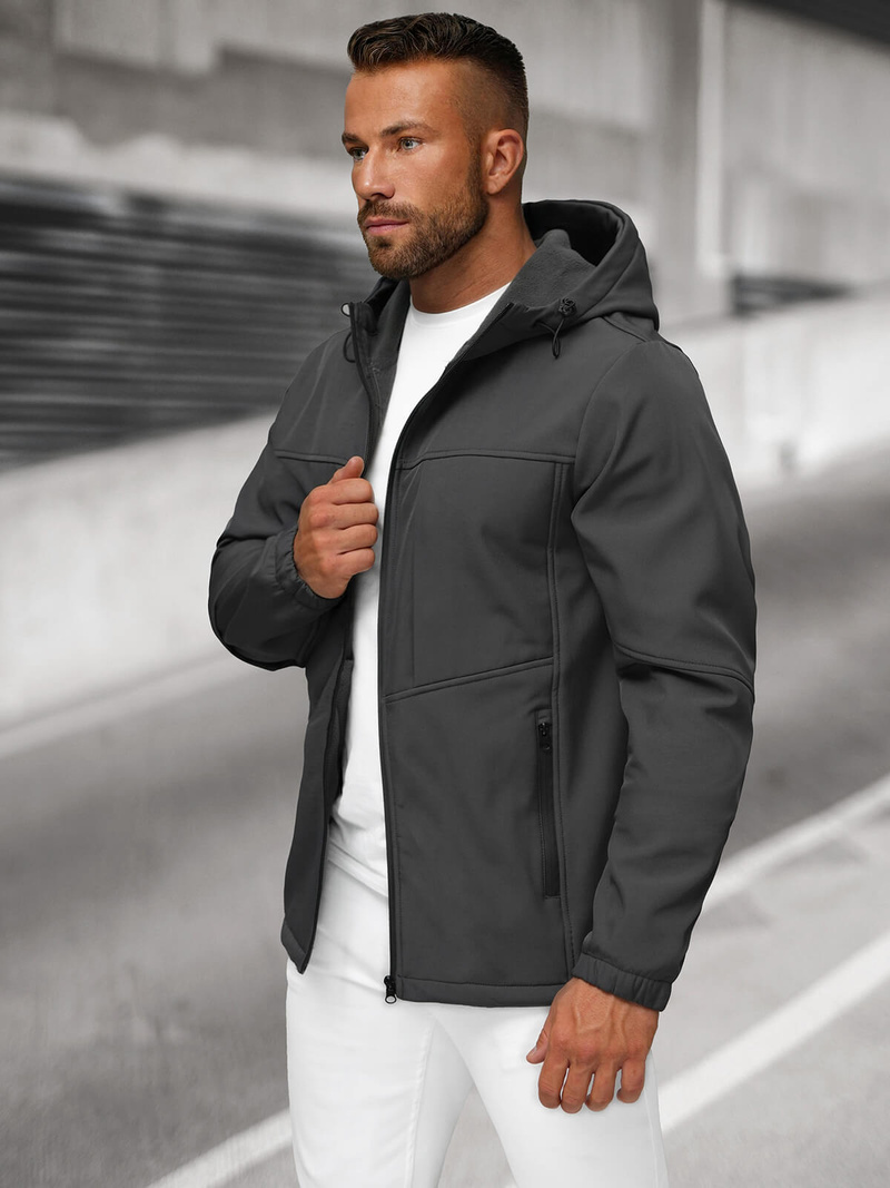 Vīriešu softshell jaka grafīta OZONEE JS/27B6523/5