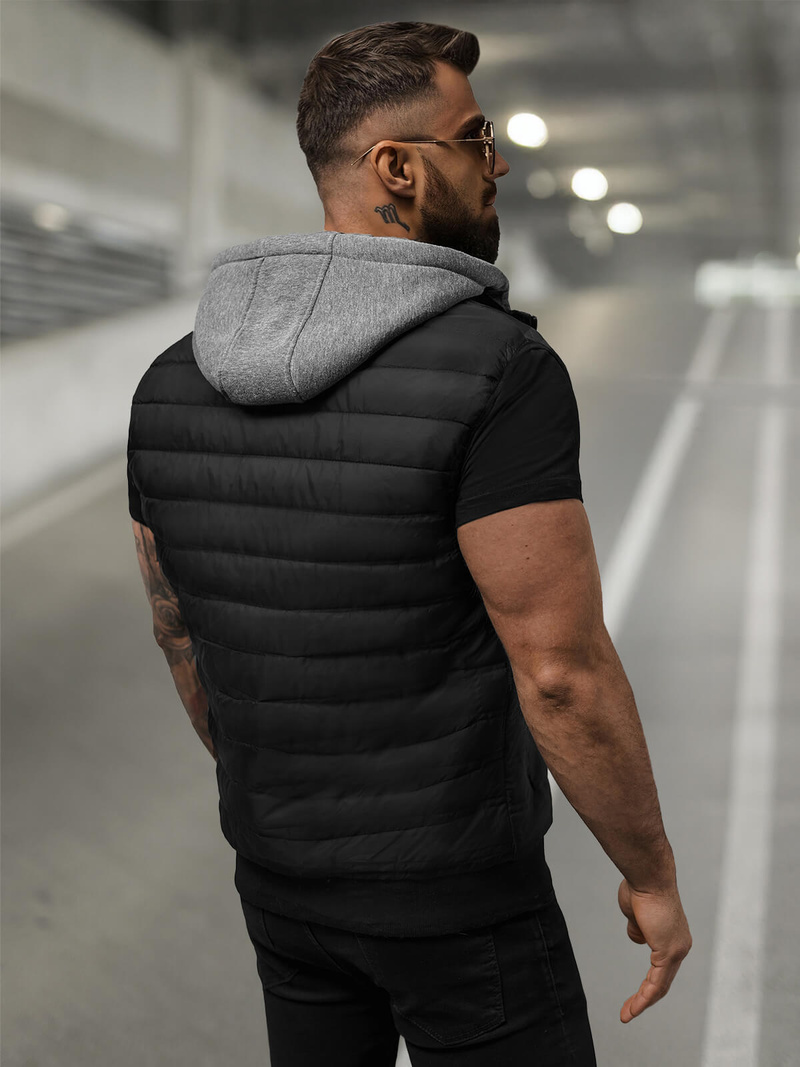 Vīriešu veste melna OZONEE JS/8M983/392