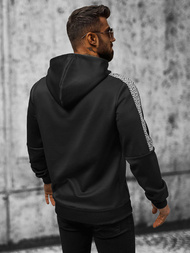 Vīriešu džemperis ar kapuci melna OZONEE JS/8B996/3