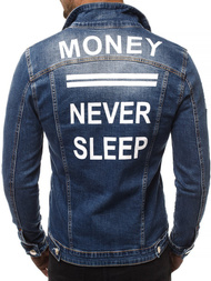 Vīriešu džinsa virsjaka tumši-debesu zila OZONEE G/600