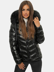 Sieviešu ziemas jaka melna OZONEE JS/M773/392A