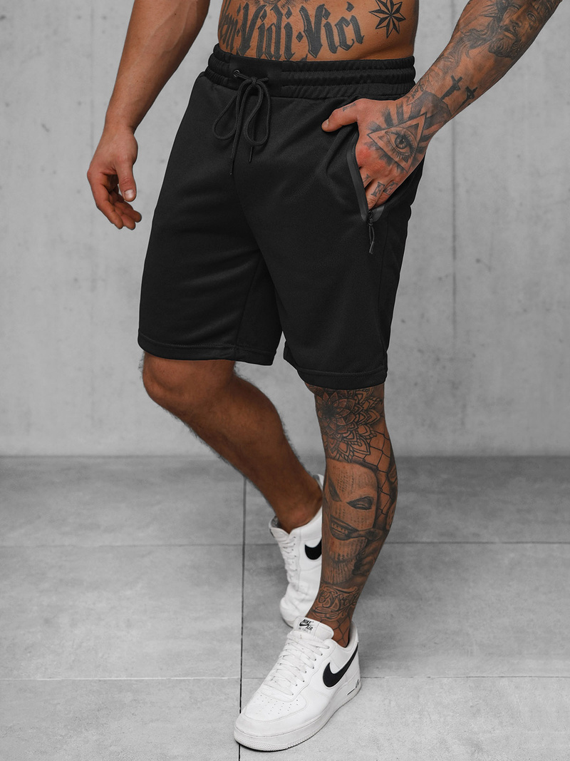 Vīriešu sporta šorti melni OZONEE JS/17K532/3