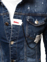 Vīriešu džinsa virsjaka tumši-debesu zila OZONEE G/600