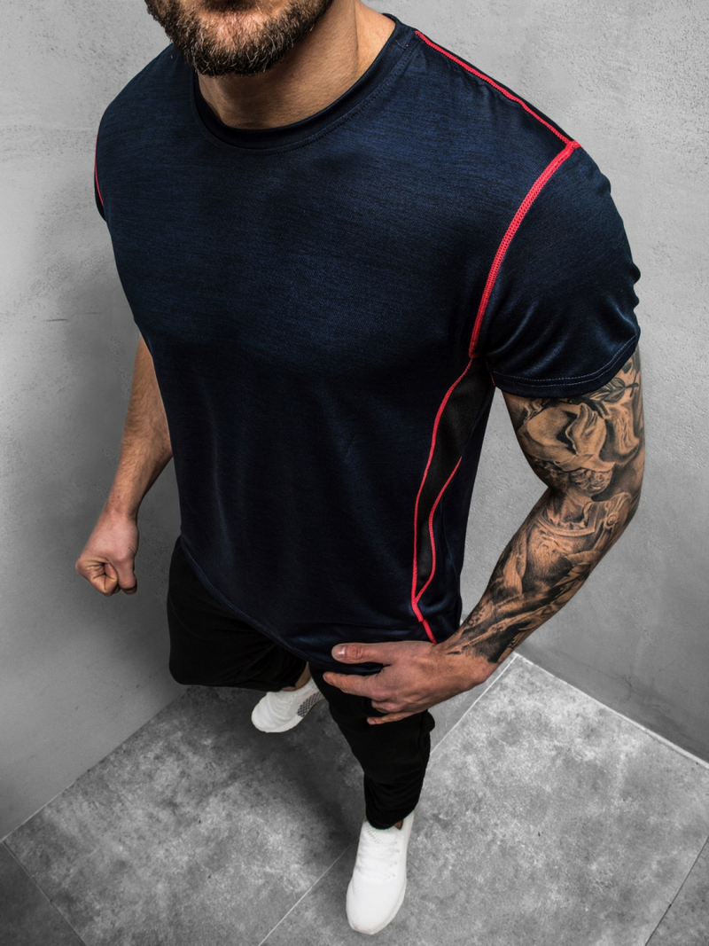 Vīriešu T-krekls tumši zils OZONEE JS/KS2104Z