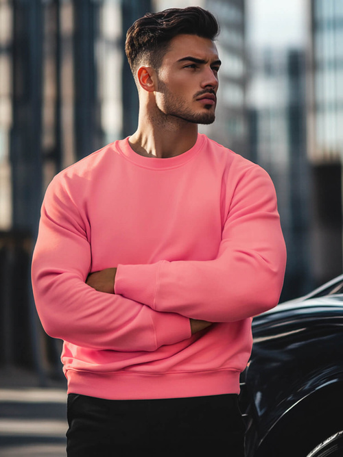 Vīriešu džemperis sārts OZONEE JS/2001-10Z