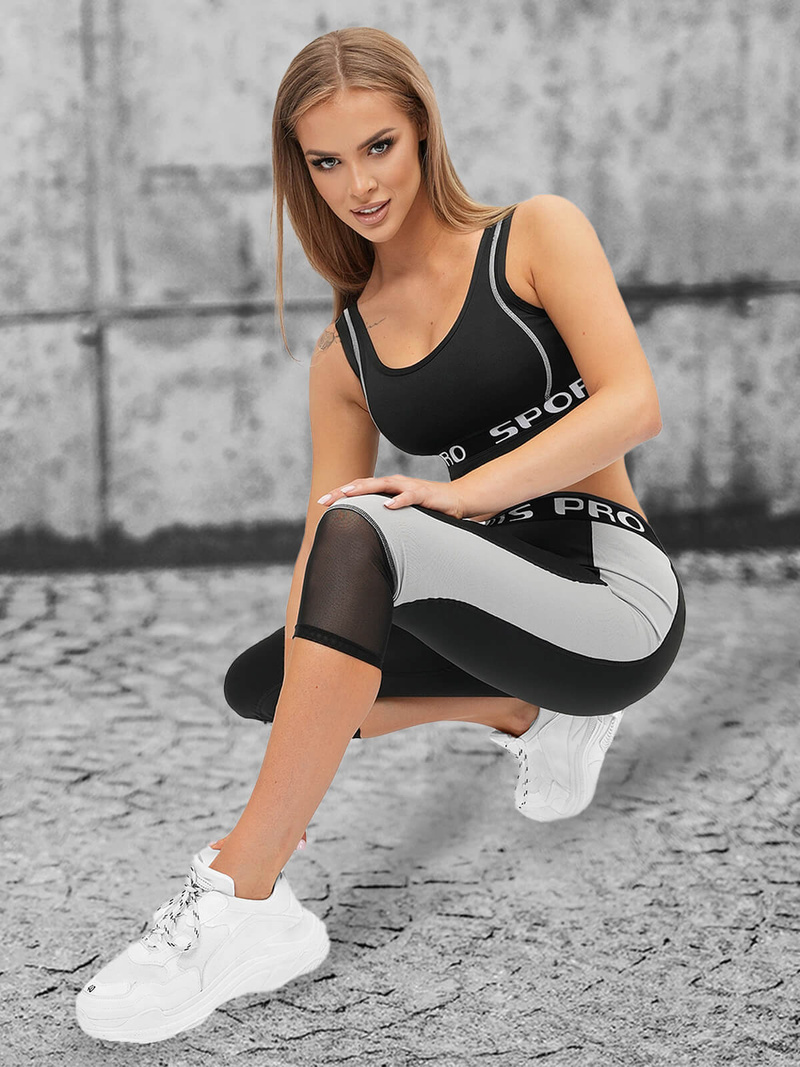 Sieviešu treniņtērps melns OZONEE O/XL013/1Z