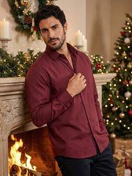 Vīriešu krekls bordosarkana OZONEE V/V182Z