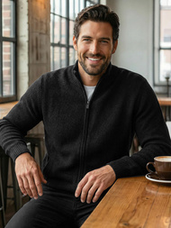 Vīriešu svīteris melns OZONEE JS/59B3611/3