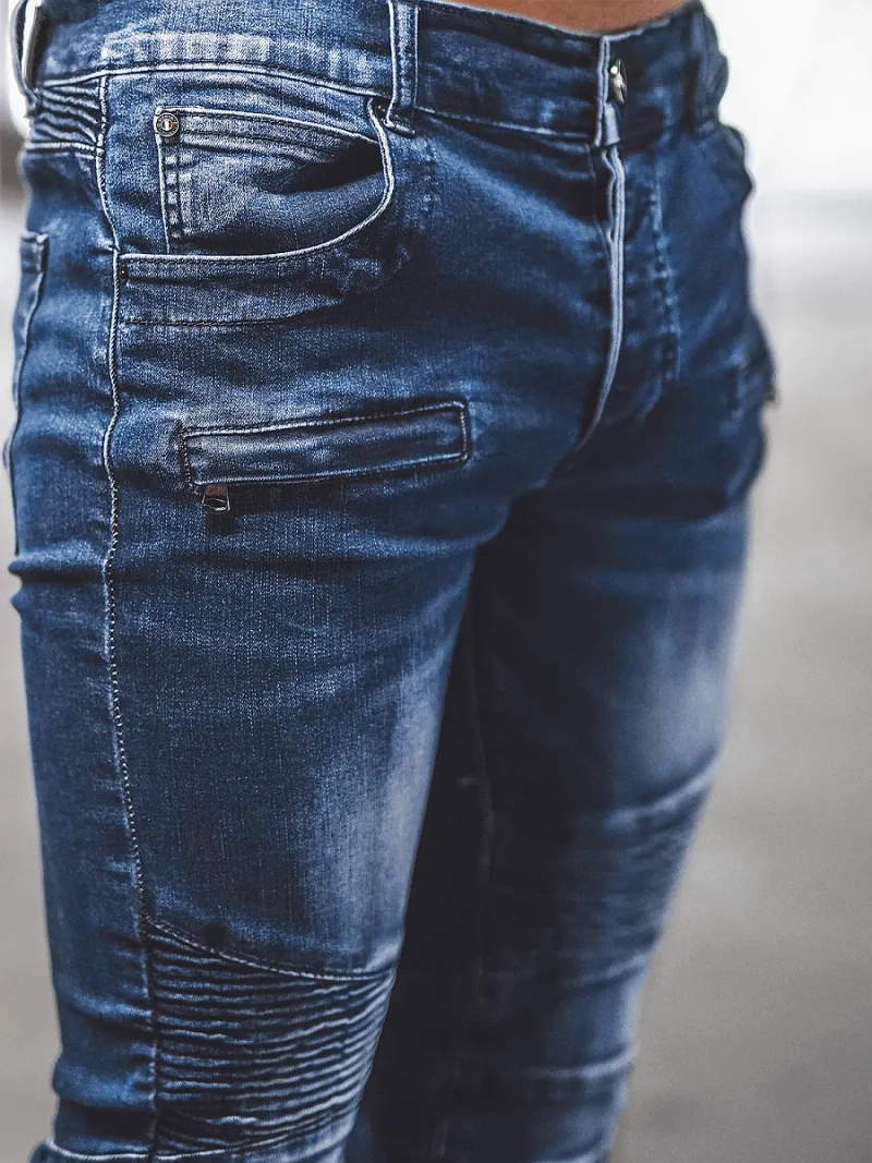 Vīriešu džinsi debesu zili OZONEE NB/MP0029BZ