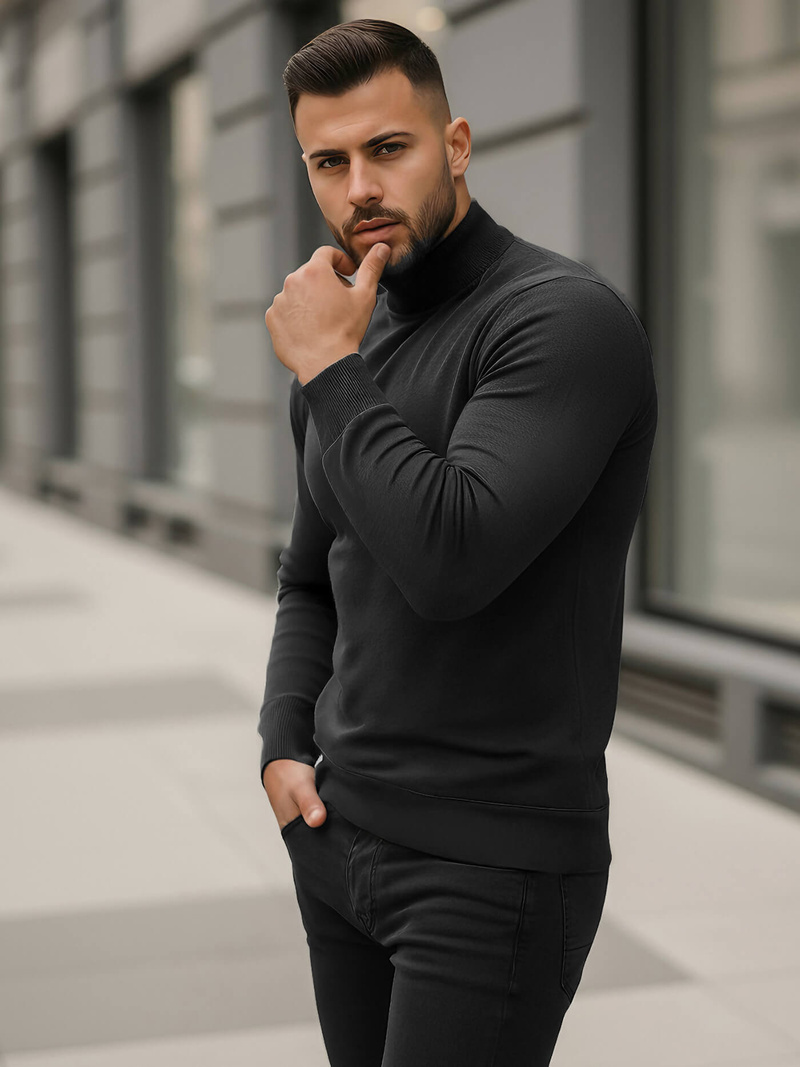 Vīriešu svīteris grafīta OZONEE V/V24503