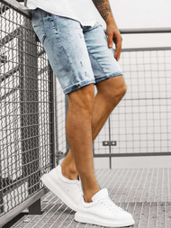 Vīriešu džinsa šorti gaiši zili OZONEE B/55109