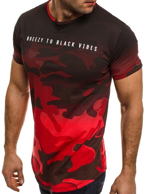 OZONEE 540BT Vīriešu T-krekls sarkani