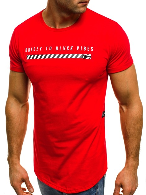 OZONEE B/181000  Vīriešu T-krekls sarkani