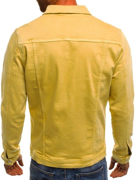 OZONEE B/5002X Vīriešu džinsa virsjaka dzeltena