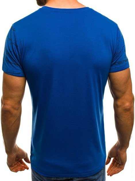OZONEE JS/5011J Vīriešu T-krekls debesu zils