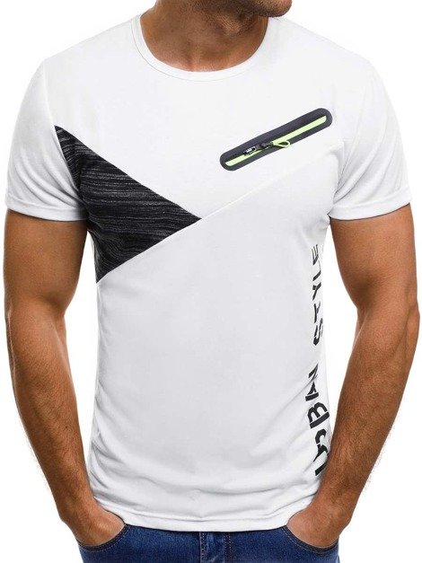 OZONEE JS/SS327 Vīriešu T-krekls balts