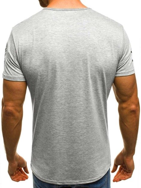OZONEE JS/SS338 Vīriešu T-krekls pelēks