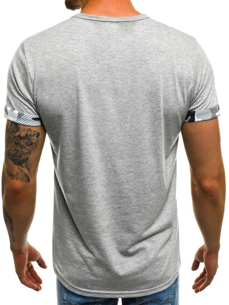 OZONEE JS/SS538 Vīriešu T-krekls pelēks