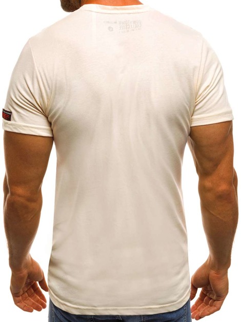 OZONEE MECH/2044 Vīriešu T-krekls smilšu