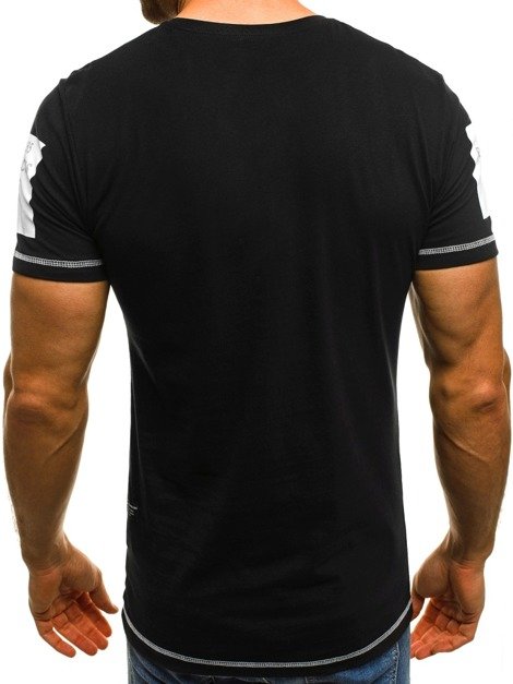 OZONEE MECH/2046 Vīriešu T-krekls melns