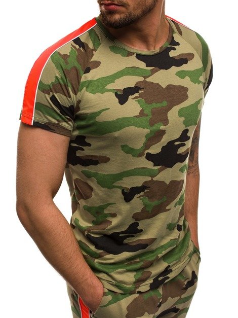 OZONEE MECH/2072T Vīriešu T-krekls zaļš