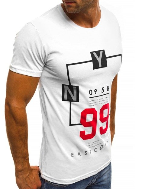 OZONEE MECH/2088T Vīriešu T-krekls balts