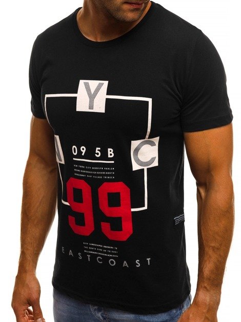 OZONEE MECH/2088T Vīriešu T-krekls melns
