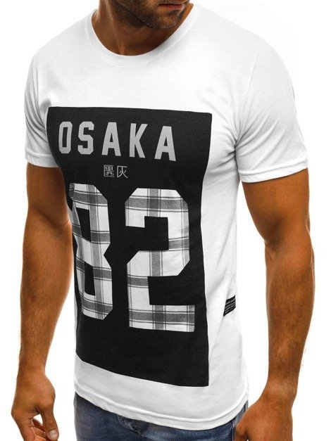 OZONEE MECH/2094 Vīriešu T-krekls balts