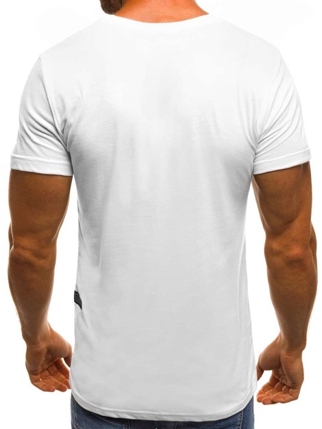 OZONEE MECH/2095 Vīriešu T-krekls balts