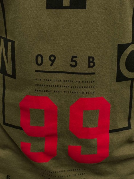 OZONEE O/1188 Vīriešu T-krekls zaļš