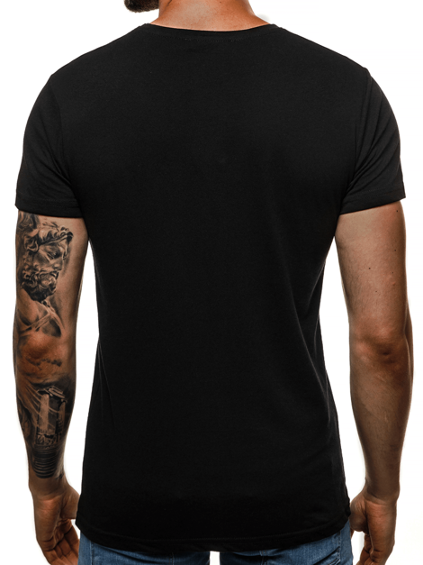Vīriešu T-krekls melns OZONEE O/1174 
