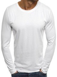 OZONEE 1943 Vīriešu T-krekls ar garām piedurknēm balts