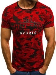 OZONEE JS/5023 Vīriešu T-krekls sarkani