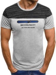 OZONEE JS/SS330 Vīriešu T-krekls pelēks