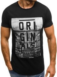 OZONEE MAD/2479 Vīriešu T-krekls melns