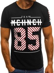 OZONEE MECH/2082 Vīriešu T-krekls melns
