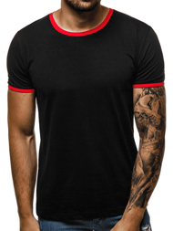 Vīriešu T-krekls melns-sarkani OZONEE O/1177 