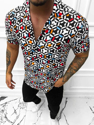 Vīriešu krekls ar īsām piedurknēm krāsains OZONEE E/1400/132